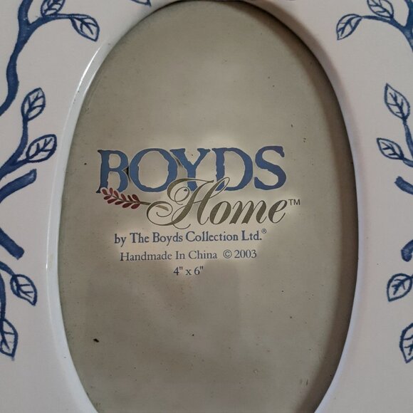Boyds at Home Collection Chintz Stoneware Picture Frames Floral Design 2 NEW - Picture 3 of 4